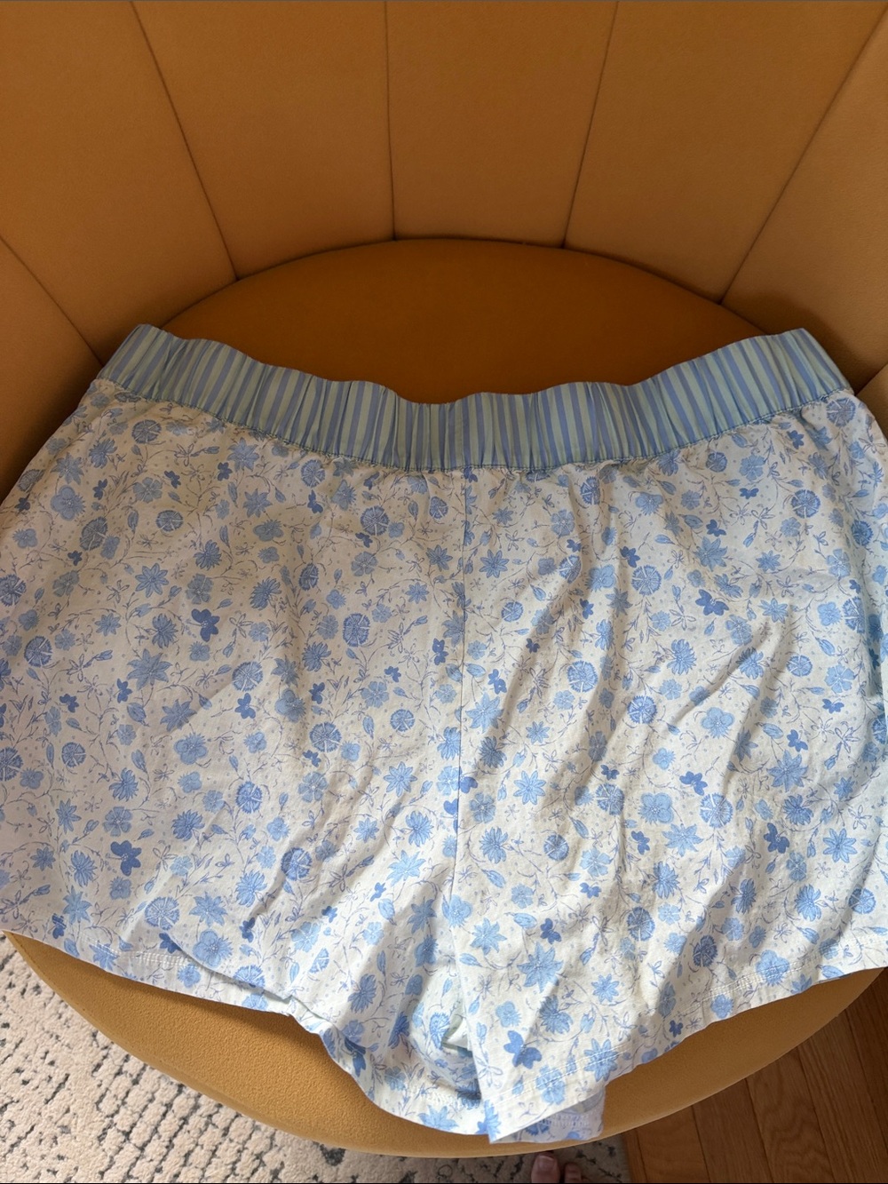 Lucky Brand Blue and White Floral Cotton Pajama Shorts - Picture 4 of 4